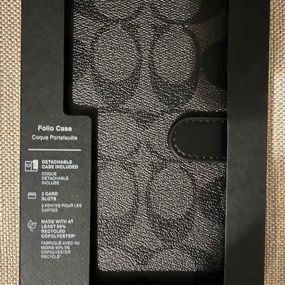 Coach IPhone Folio case New in box fits 13/14/15 - Picture 7 of 11